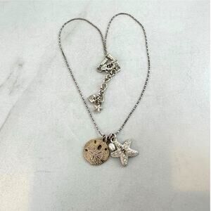 Brighton Starfish Sand dollar Pearl Necklace missing 2 seed pearls
